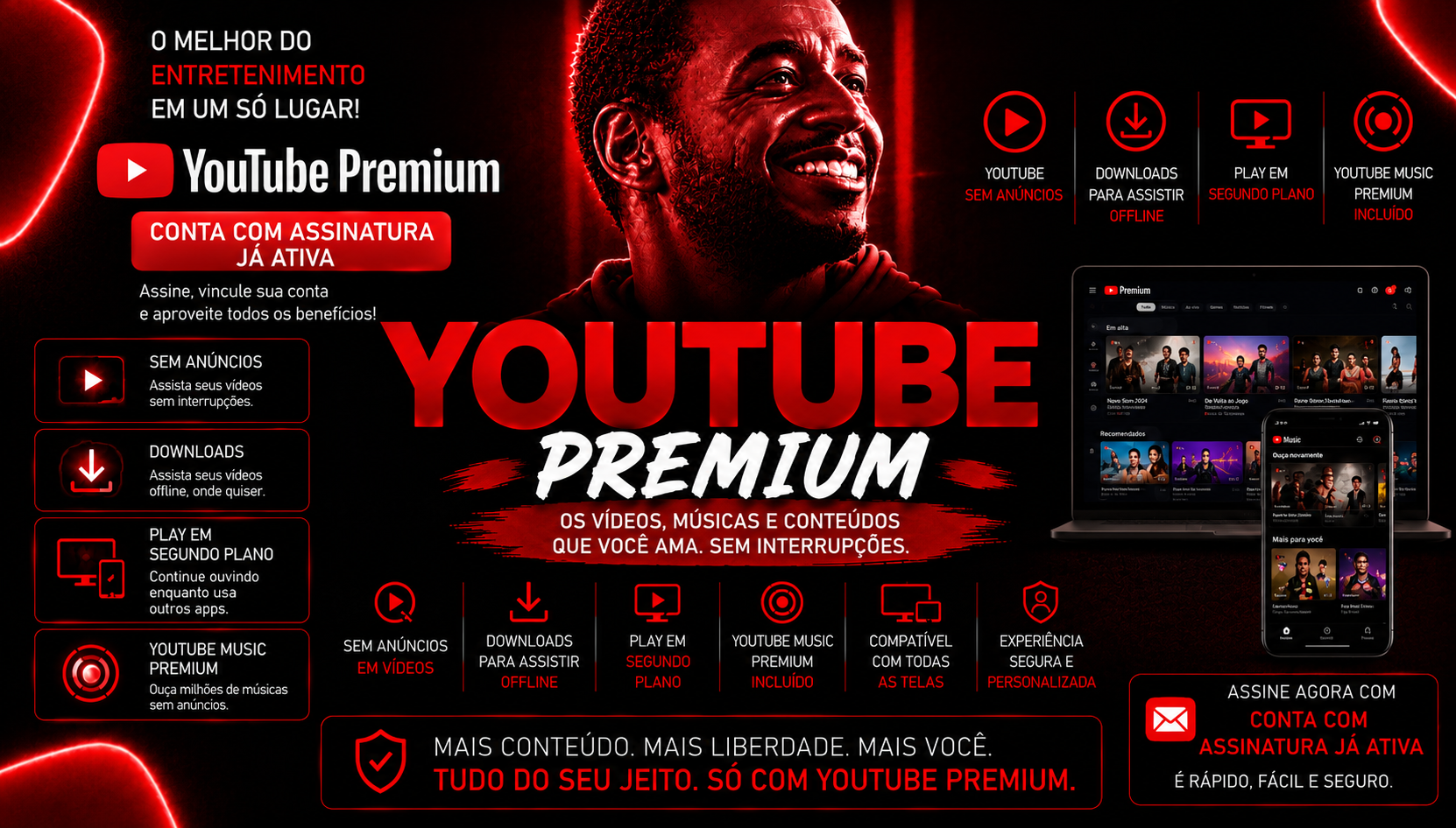 Youtube premium (conta ativada)